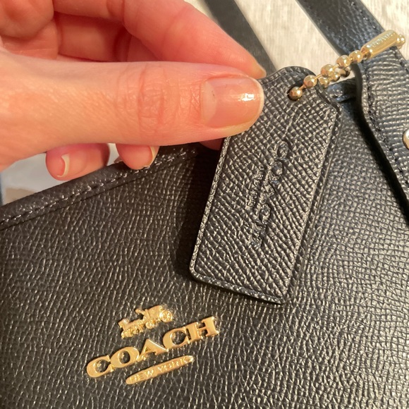 Coach X Grain Zip Top Tote Denim Blue NWOT Bag - Picture 5 of 13